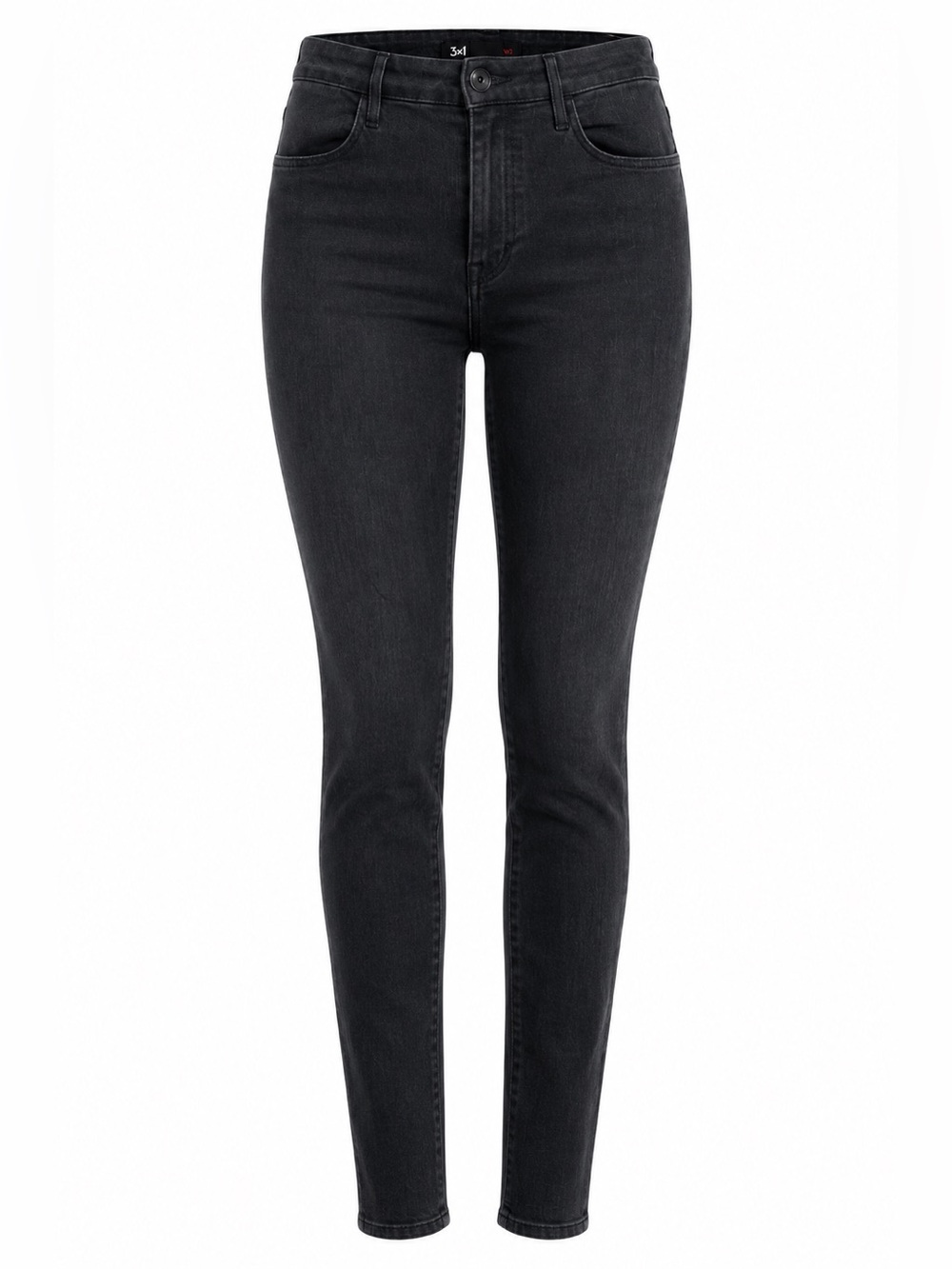 3x1 W3 High Rise Skinny Jeans Black No. 1 Made USA 32 Channel Seam